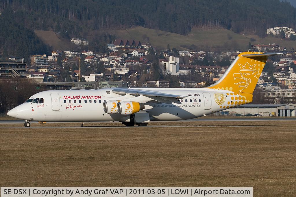 SE-DSX, 1994 British Aerospace Avro 146-RJ100 C/N E3255, Malmo Aviation Bae146