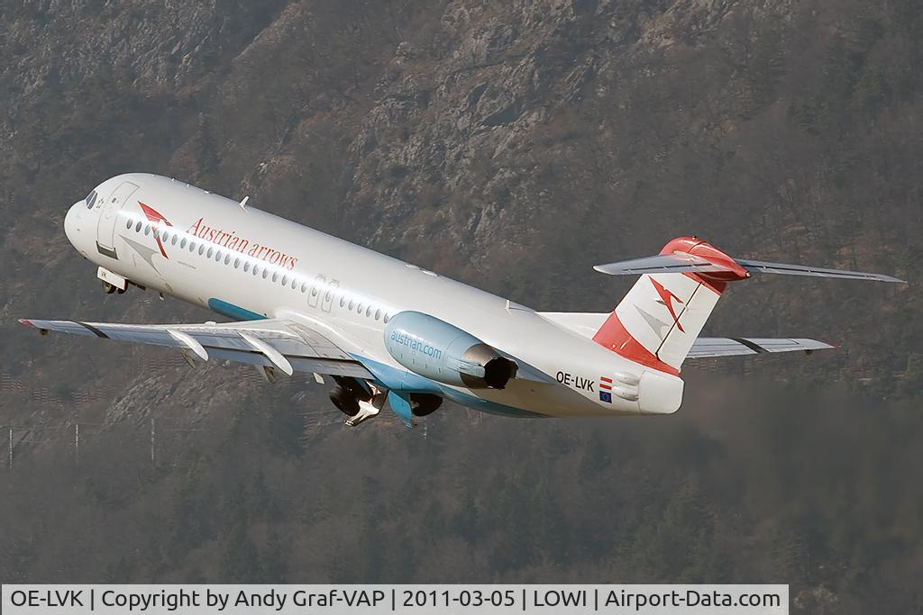 OE-LVK, 1992 Fokker 100 (F-28-0100) C/N 11397, Austrian Arrows F100