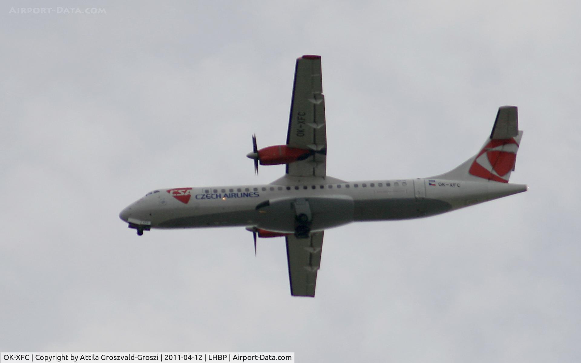 OK-XFC, 1992 ATR 72-202 C/N 299, Getting off direction Budapest Ferihegy onto an International Airport, in Üllö city airspace.
