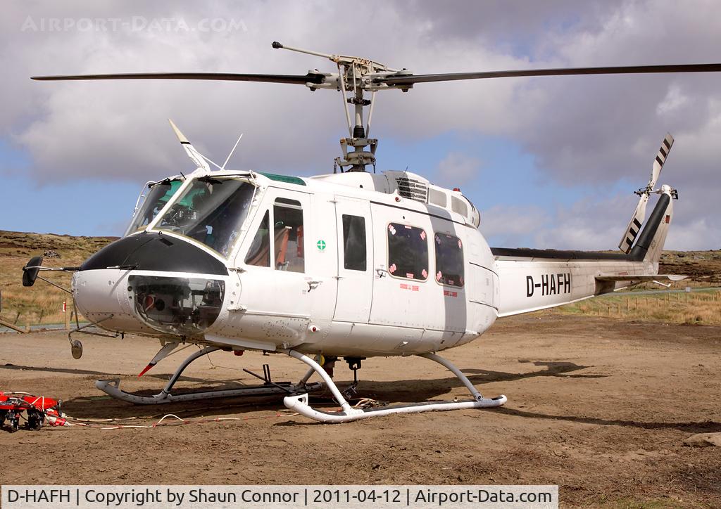D-HAFH, 1979 Bell 205A-1 C/N 30291, Agrarflug Hellilift. Saddleworth Moor near Oldham. Lancashire.