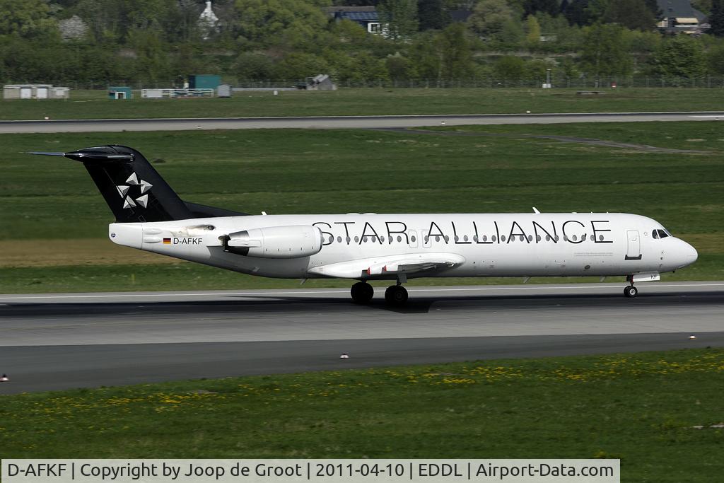 D-AFKF, 1994 Fokker 100 (F-28-0100) C/N 11470, Contact Air Star Alliance logo jet