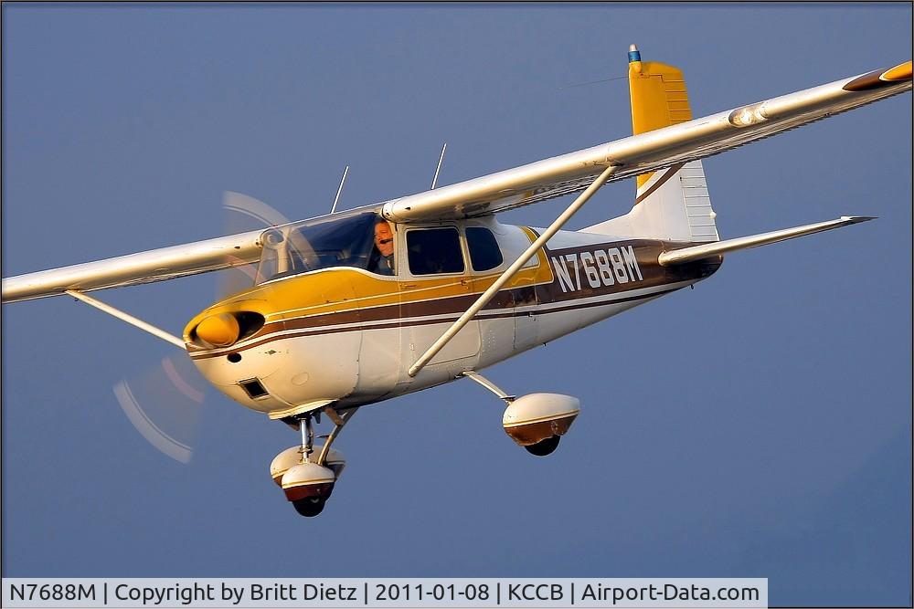 N7688M, 1959 Cessna 175 Skylark C/N 55988, Making low pass.