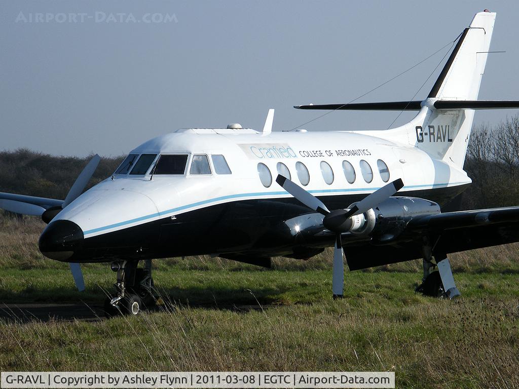 G-RAVL, 1969 Handley Page HP-137 Jetstream 200 C/N 208, Stored at Cranfield on the disused runway.