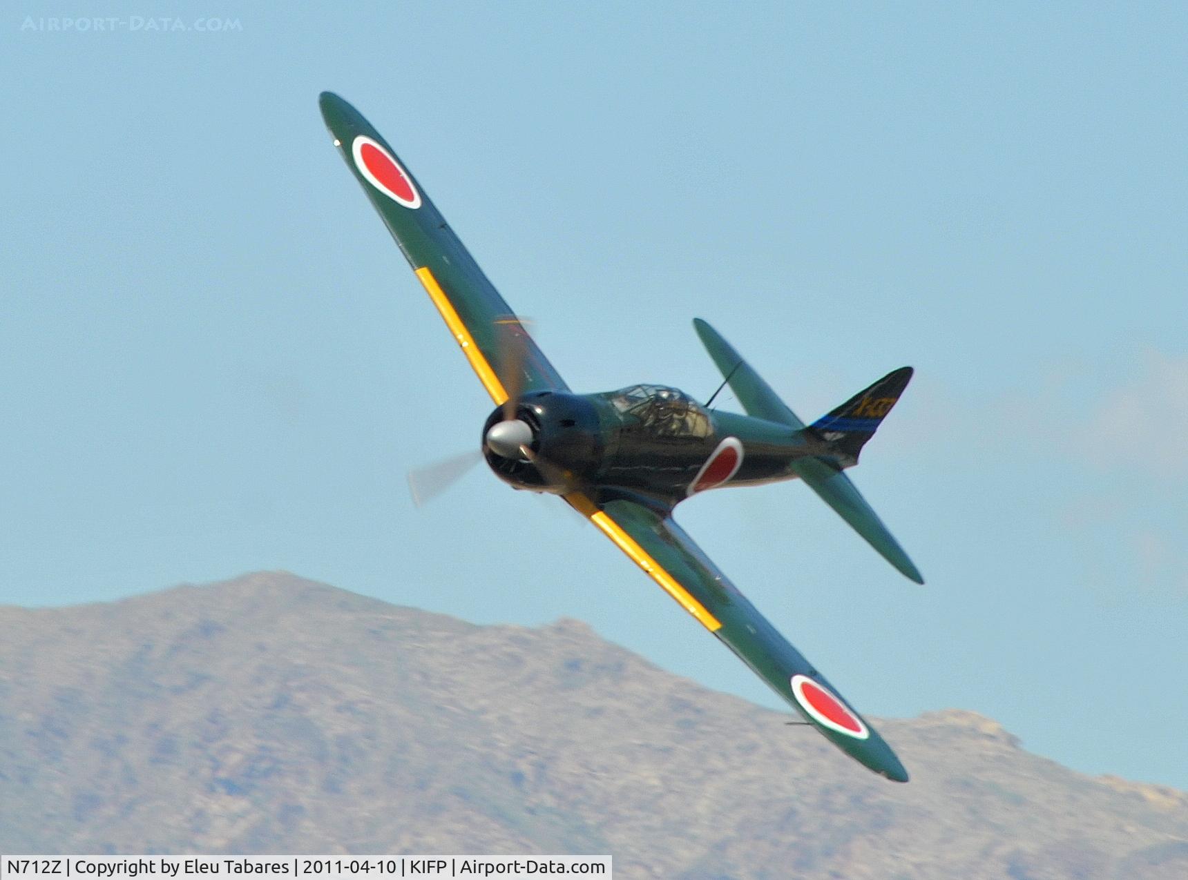 N712Z, 1942 Mitsubishi A6M3 Reisen (Zero) C/N 3869, Taken at the Legends Over The Colorado Fly-In in Bullhead City, Arizona.