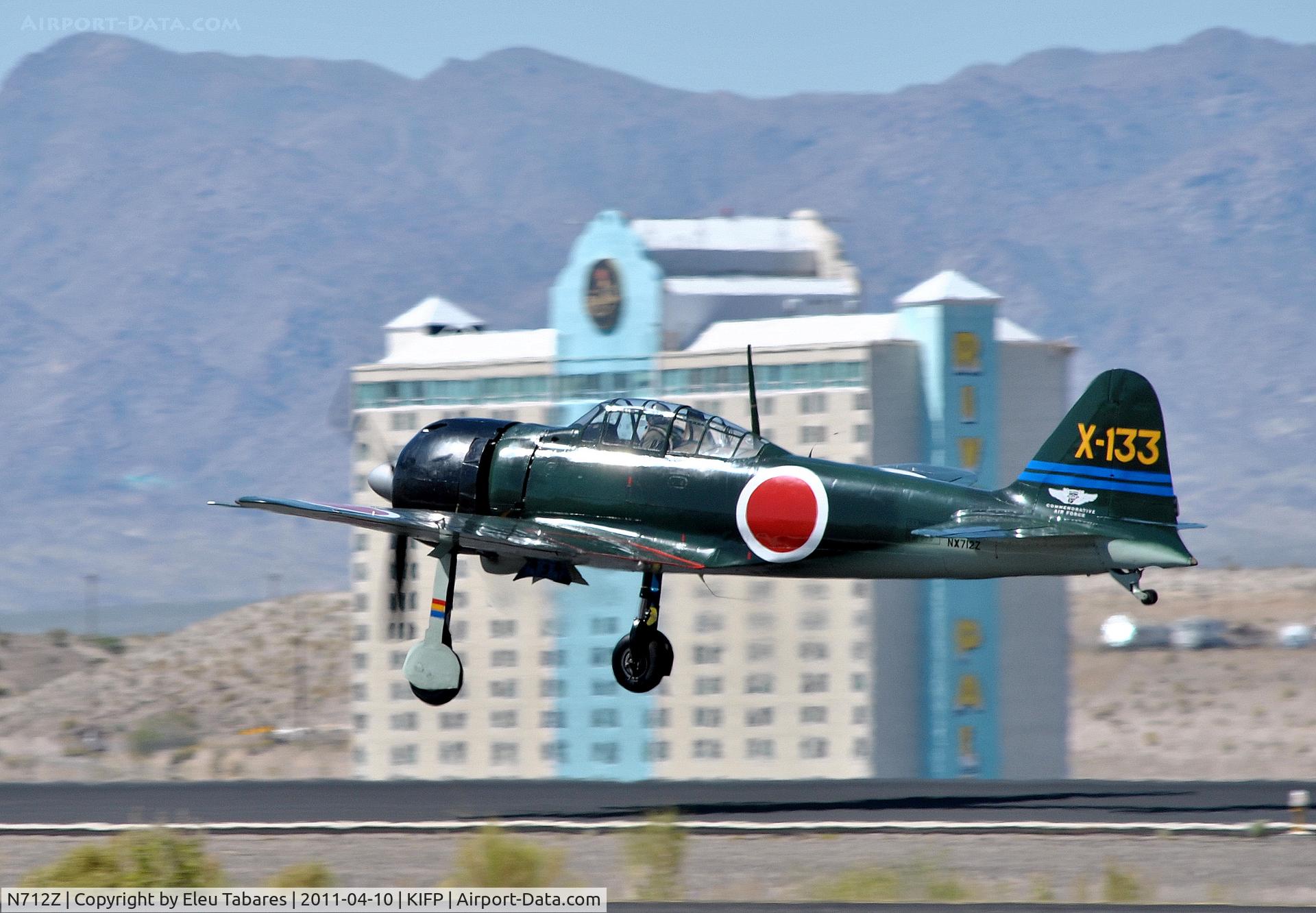 N712Z, 1942 Mitsubishi A6M3 Reisen (Zero) C/N 3869, Taken during the Legends Over The Colorado Fly-In in Bullhead City, Arizona.