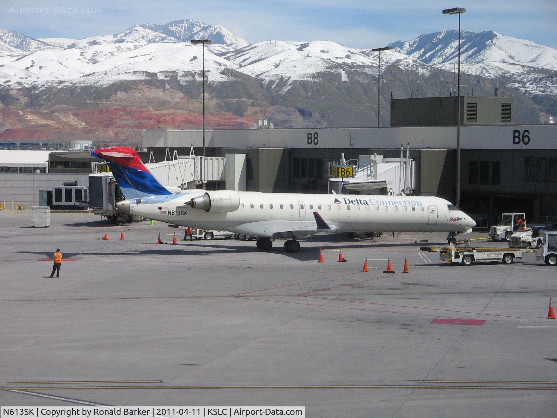N613SK, 2002 Bombardier CRJ-701 (CL-600-2C10) Regional Jet C/N 10038, N613SK at SLC