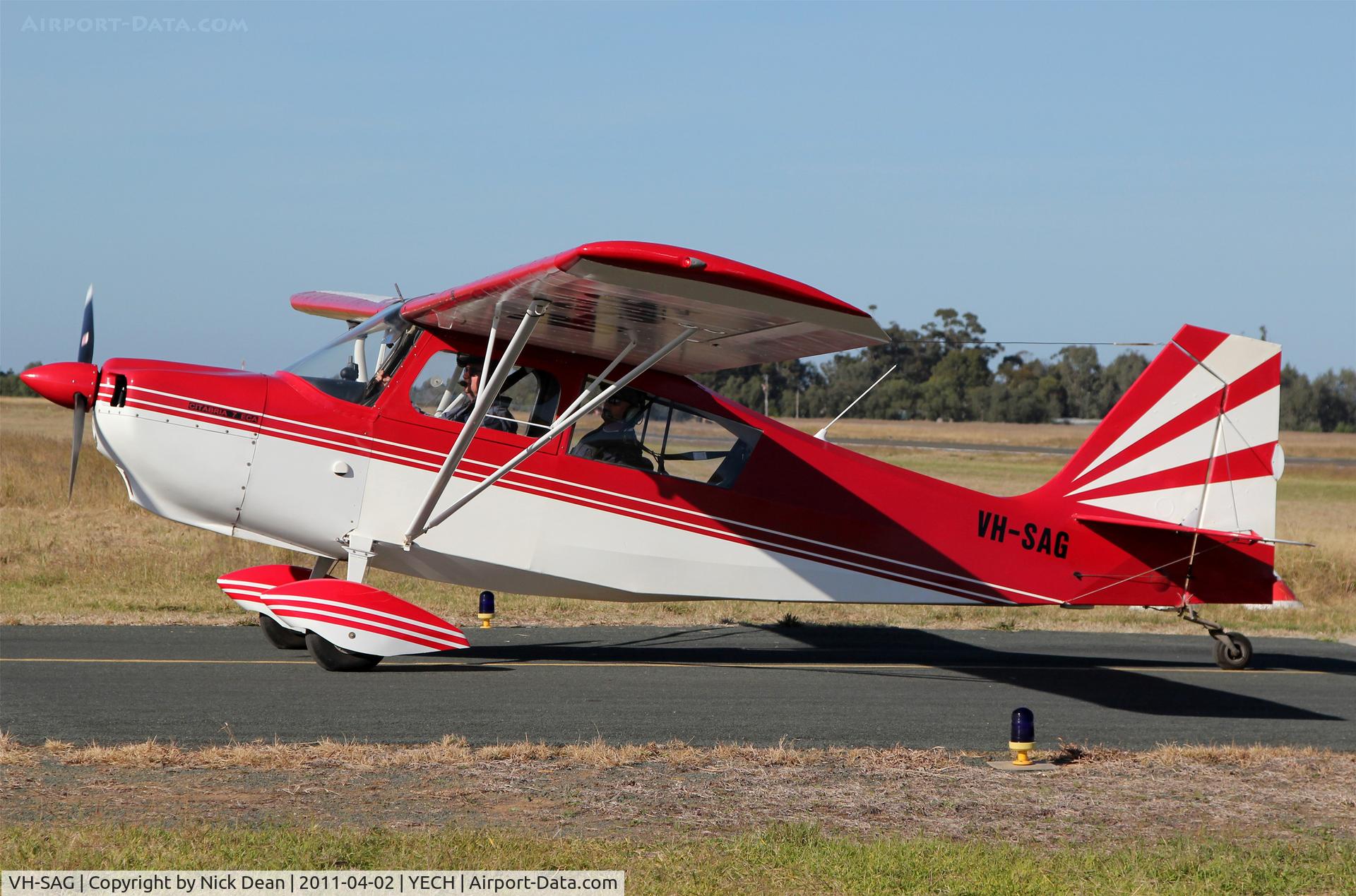 VH-SAG, 1976 Champion 7ECA Citabria C/N 1171-76, YECH AAAA Ntional fly in 2011