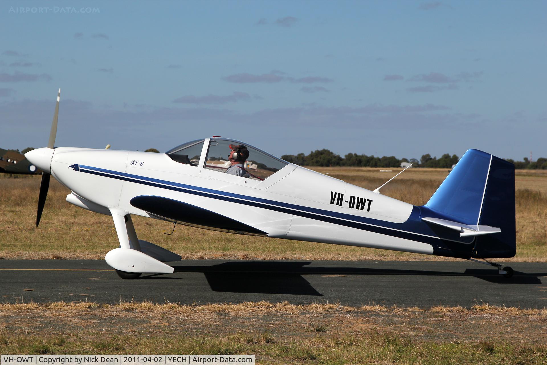 VH-OWT, 1998 Vans RV-6 C/N N431, YECH AAAA National fly in 2011