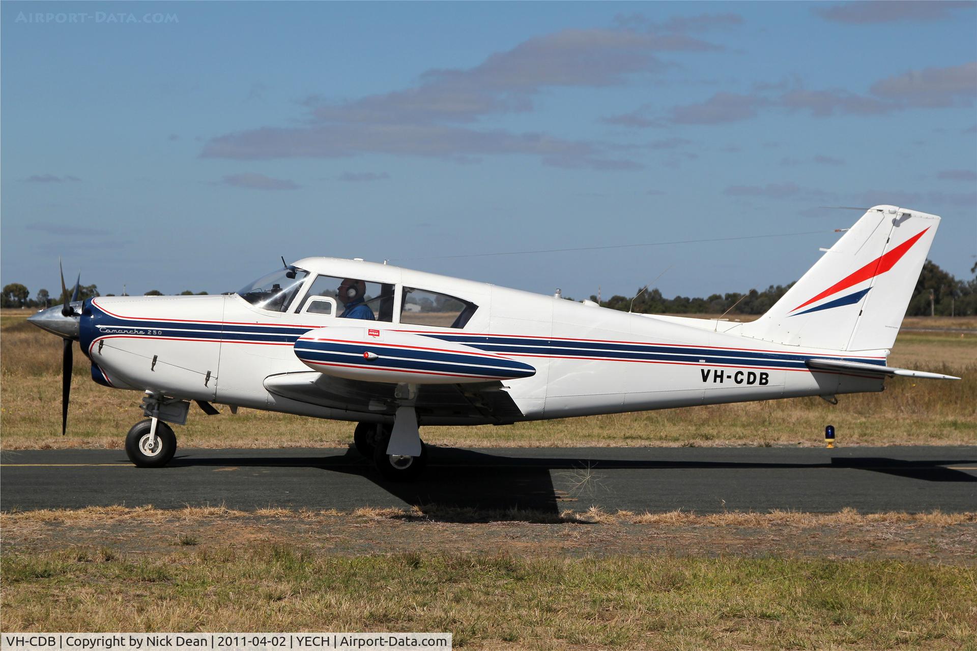 VH-CDB, 1964 Piper PA-24-250 Comanche C/N 24-3668, YECH AAAA National fly in 2011