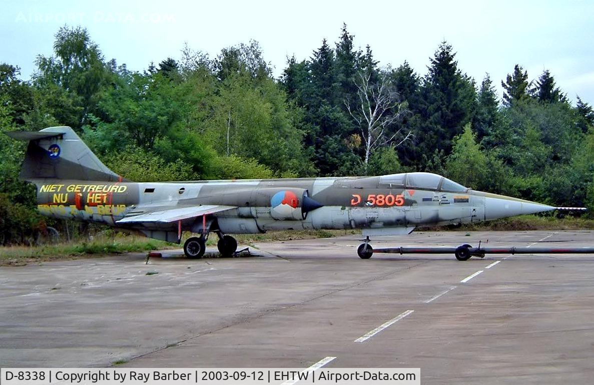 D-8338, Lockheed F-104G Starfighter C/N 683-8338, Lockheed F-104G Starfighter [683-8338] Twente~PH 12/09/2003. Preserved and marked D-5805.