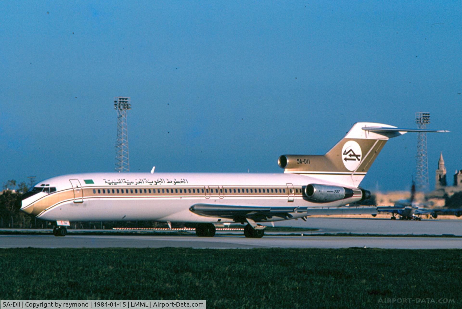 5A-DII, 1978 Boeing 727-2L5 C/N 21540, B727 5a-DII Libyan Arab Airlines
