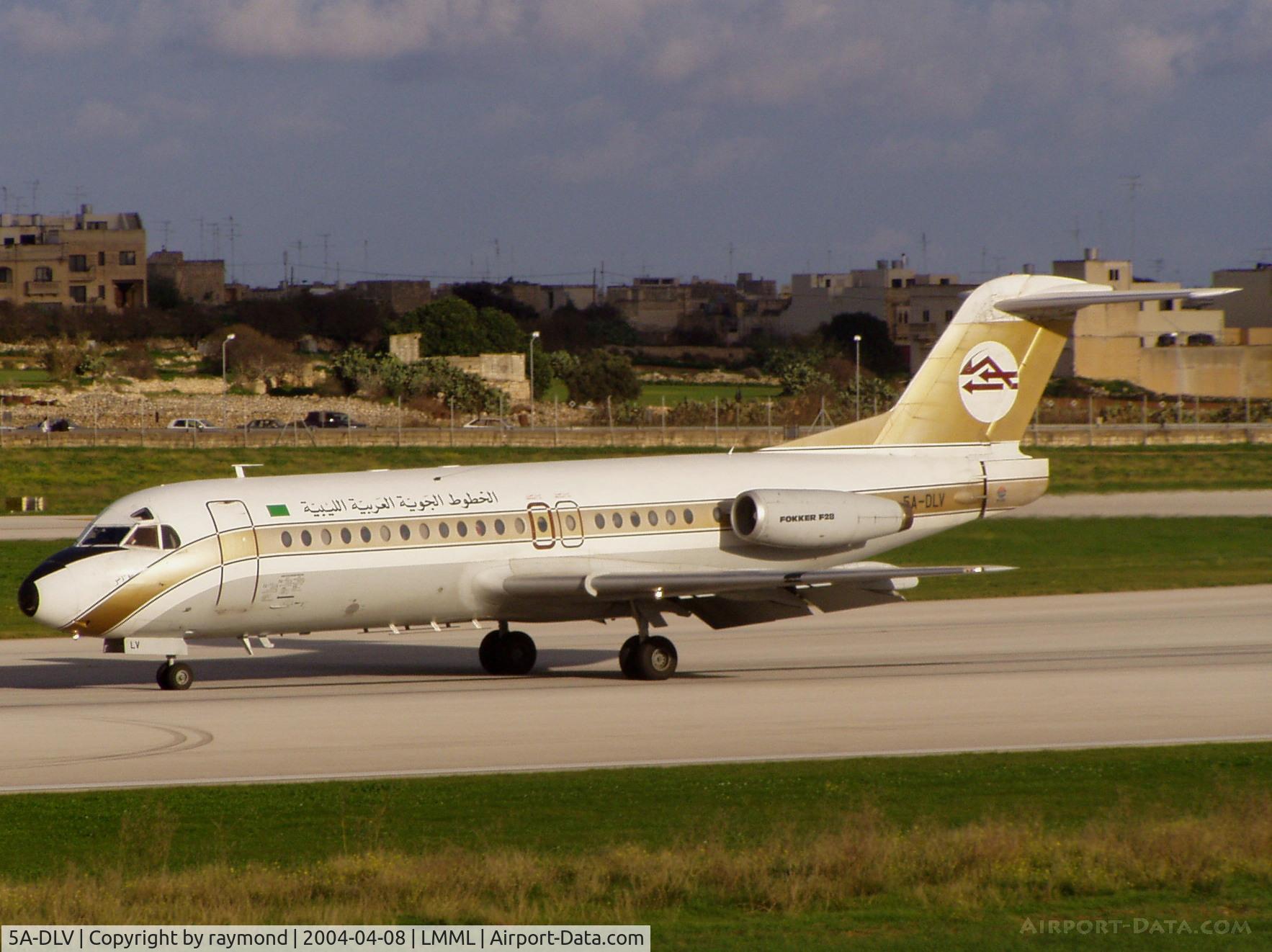 5A-DLV, 1983 Fokker F-28-4000 Fellowship C/N 11200, F28 5A-DLV Libyan Arab Airlines