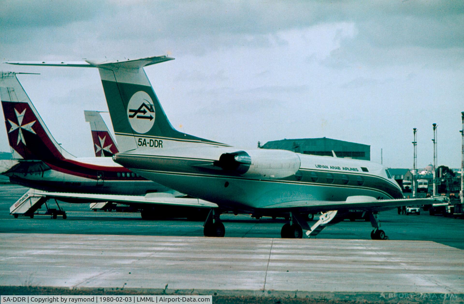 5A-DDR, 1979 Grumman G-1159 Gulfstream II C/N 240, GulfstreamII 5A-DDR Libyan Arab Airlines