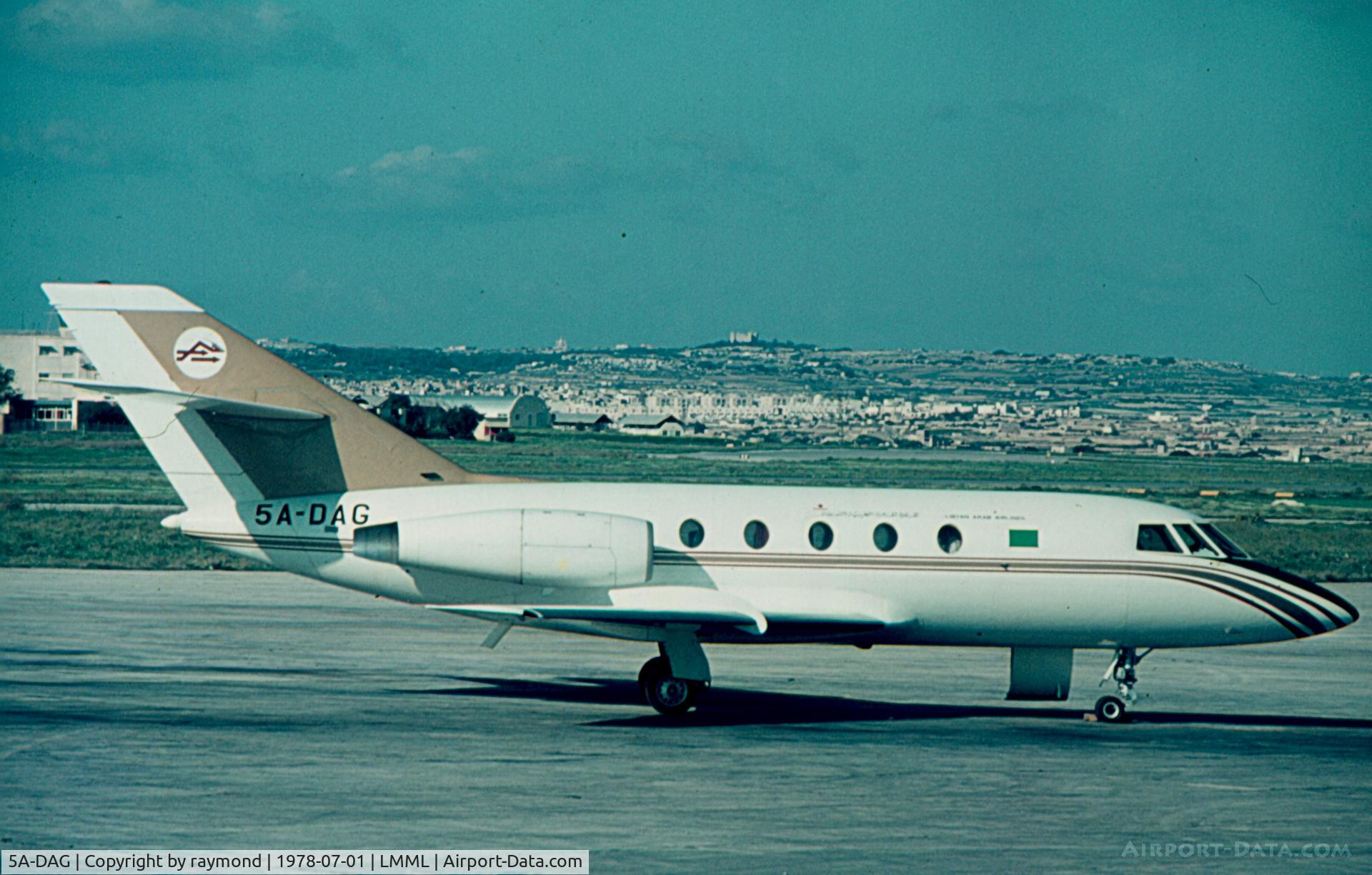 5A-DAG, Dassault Falcon (Mystere) 20C C/N 143, DA20 5A-DAG Libyan Arab Airlines