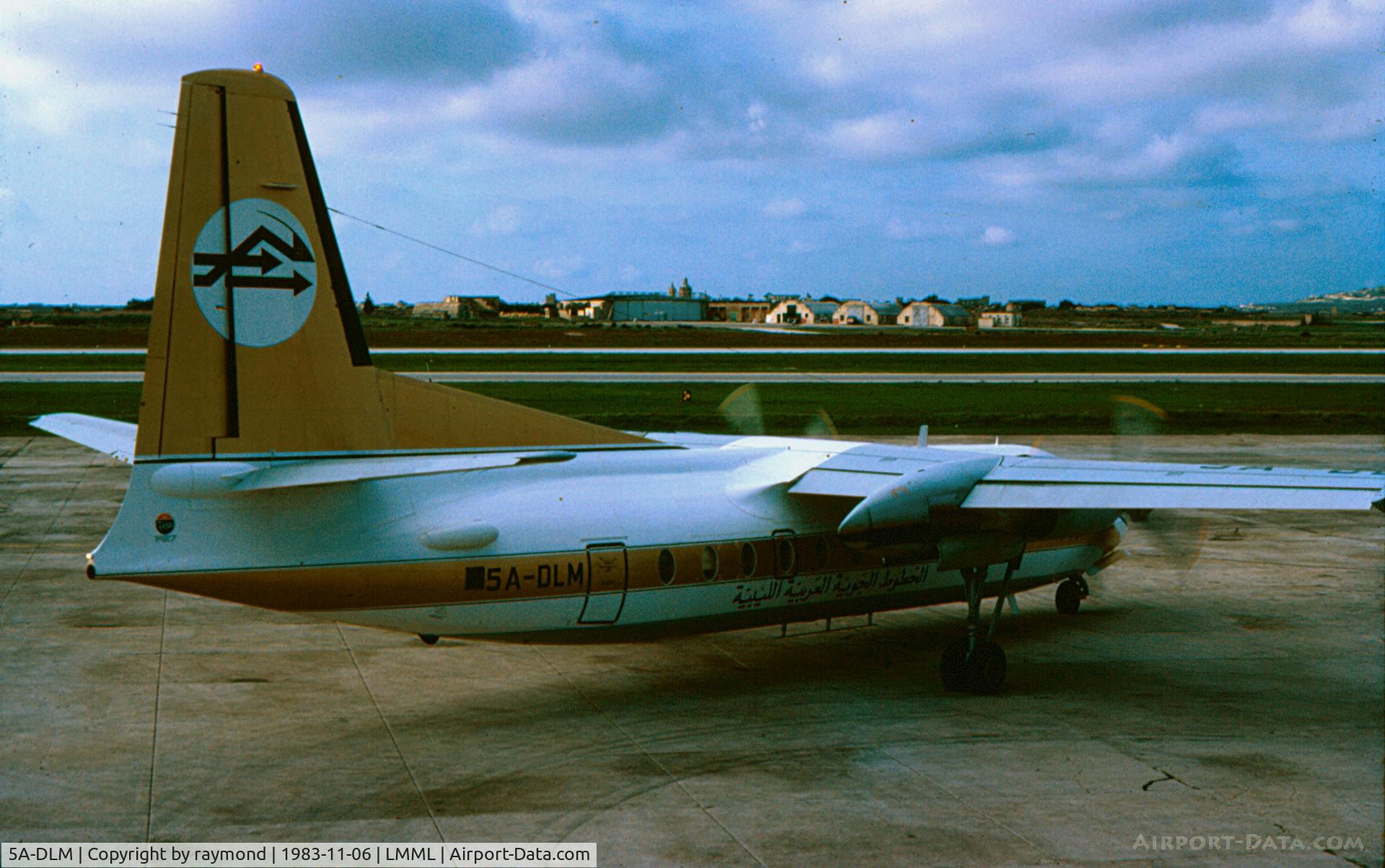 5A-DLM, 1982 Fokker F.27-600 Friendship C/N 10636, 5A-DLM Libyan Arab Airlines