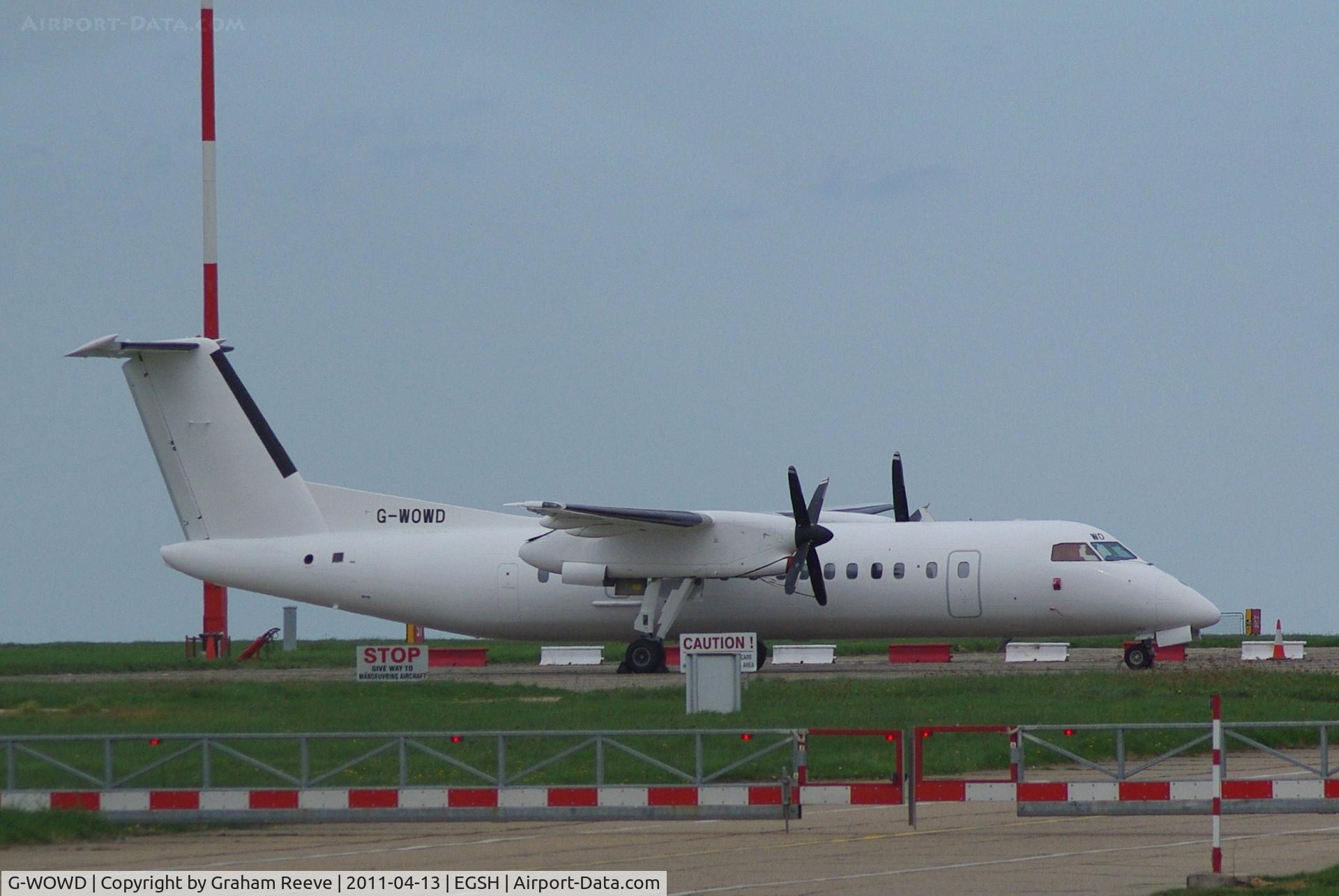 G-WOWD, 1991 De Havilland Canada DHC-8-311 Dash 8 C/N 286, Repainted in all wight scheme.