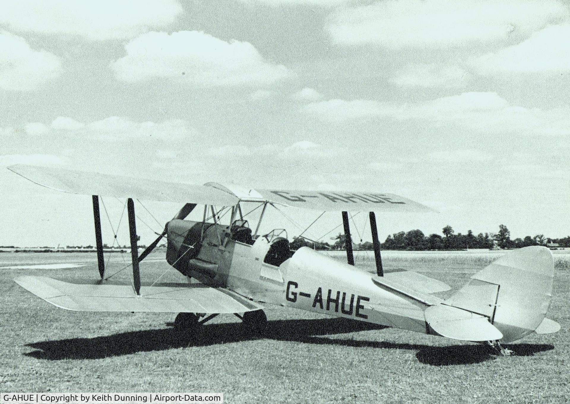G-AHUE, 1941 De Havilland DH-82A Tiger Moth II C/N 84240, Photo taken in 1963 when the aircraft was at Cambridge Airport and in use as a glider tug.