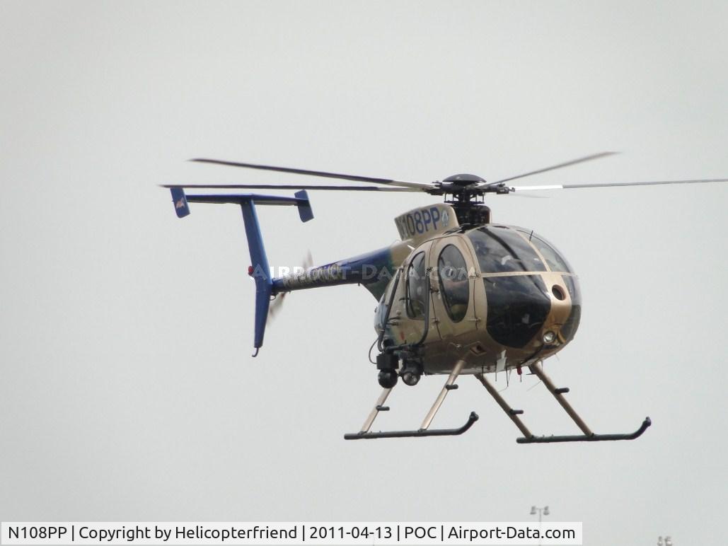 N108PP, 2008 MD Helicopters 369E C/N 0578E, Approaching Pomona Police helipad