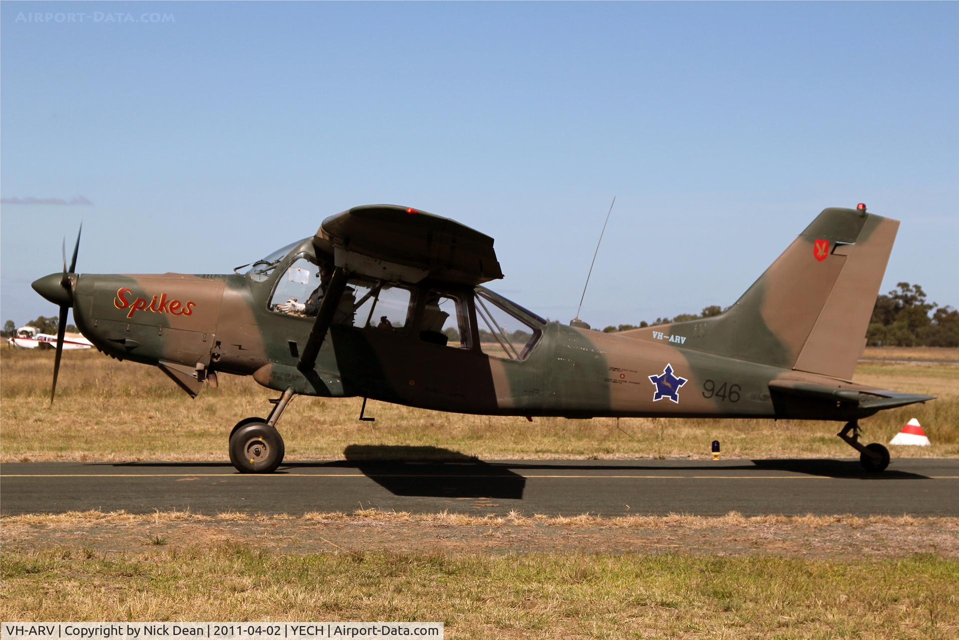 VH-ARV, 1974 Aermacchi AM-3C Bosbok C/N 2027, YECH AAAA National fly in 2011