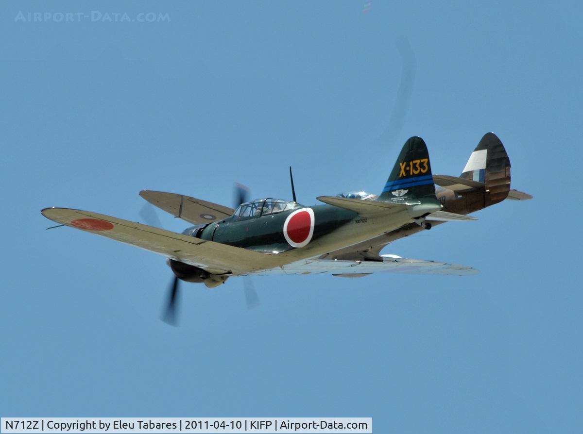 N712Z, 1942 Mitsubishi A6M3 Reisen (Zero) C/N 3869, Taken during Legends Over The Colorado Fly-In in Bullhead City, Arizona.