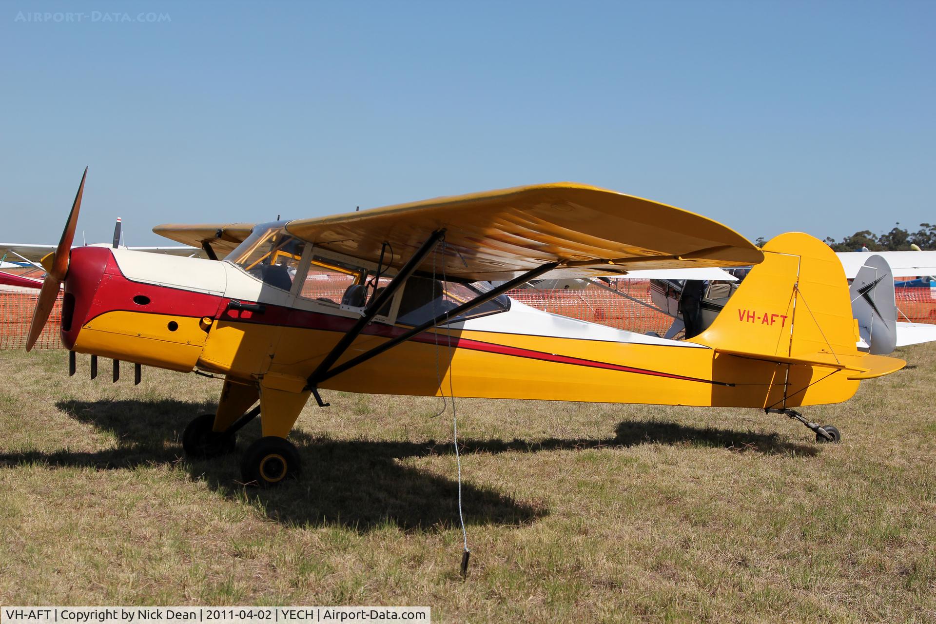 VH-AFT, 1952 Auster J-5F Aiglet Trainer C/N 2712, YECH AAAA National fly in 2011