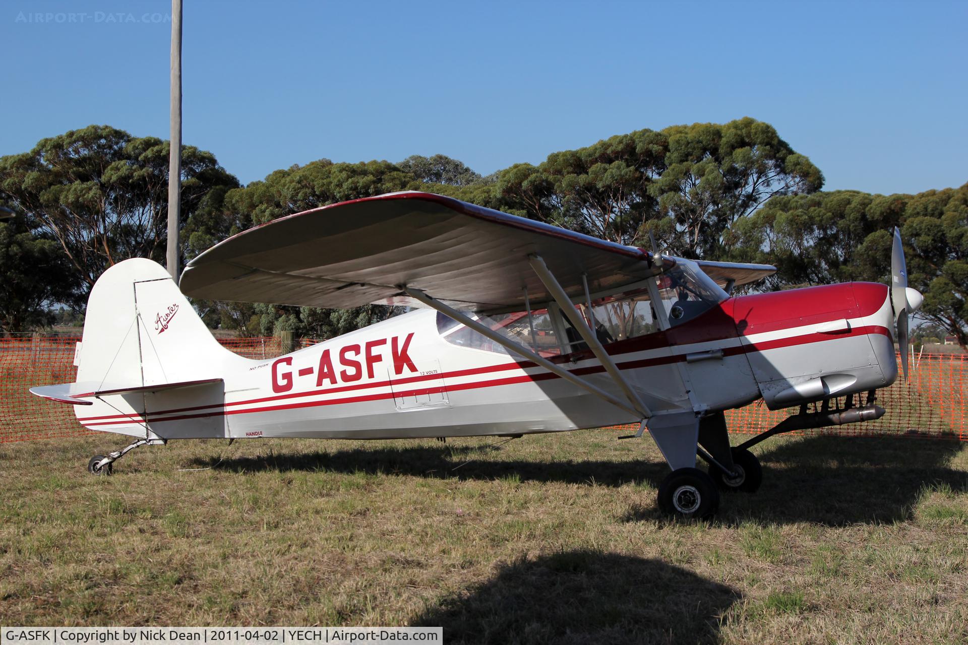 G-ASFK, 1963 Auster J-5G Cirrus Autocar C/N 3276, YECH AAAA National fly in 2011
