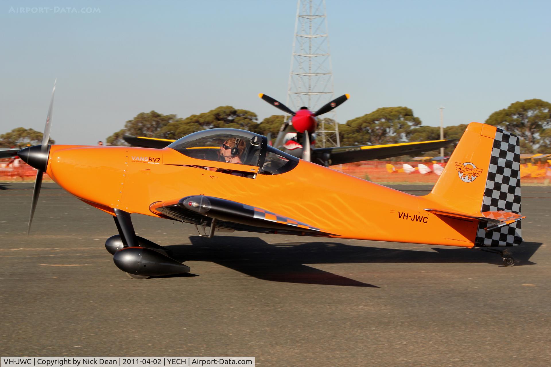 VH-JWC, Vans RV-7 C/N 72920, YECH AAAA National fly in 2011