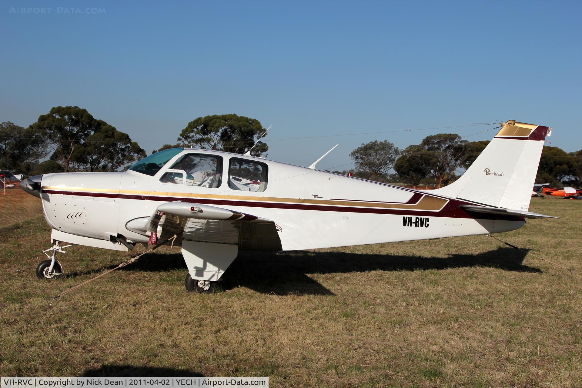 VH-RVC, 1962 Beech 35-B33 Debonair C/N CD-558, YECH AAAA National fly in 2011