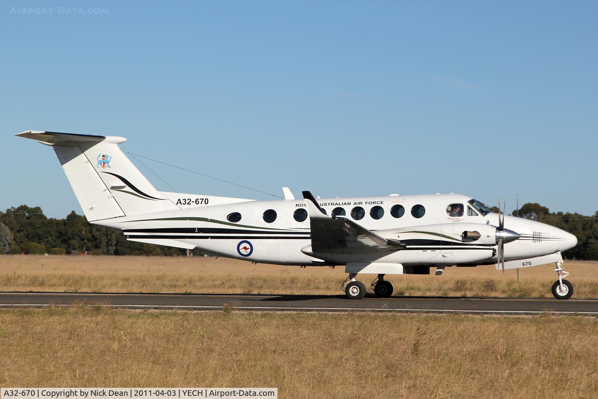A32-670, 2009 Raytheon King Air 350 C/N FL-670, YECH AAAA National fly in 2011