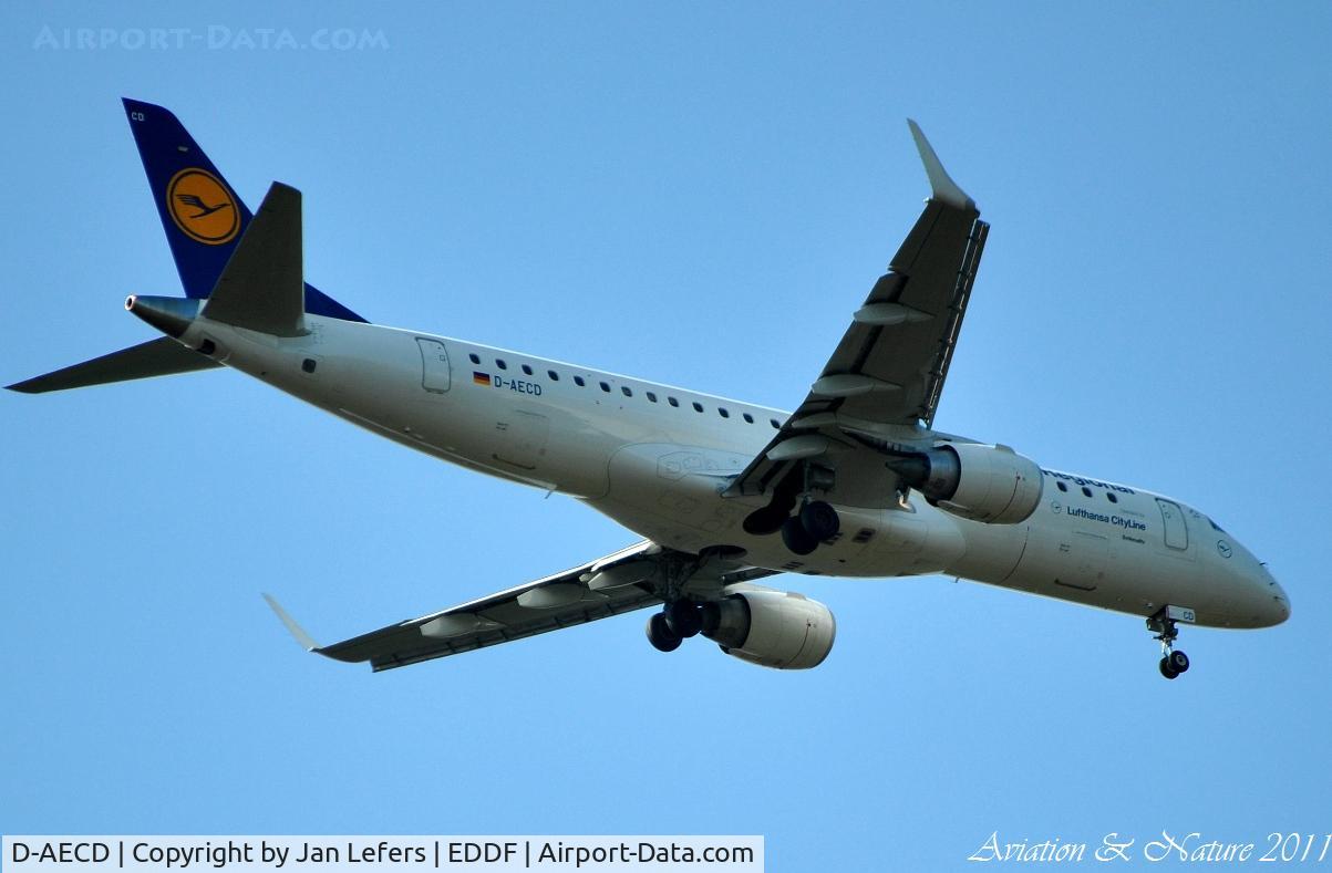 D-AECD, 2010 Embraer 190LR (ERJ-190-100LR) C/N 19000337, Lufthansa CityLine