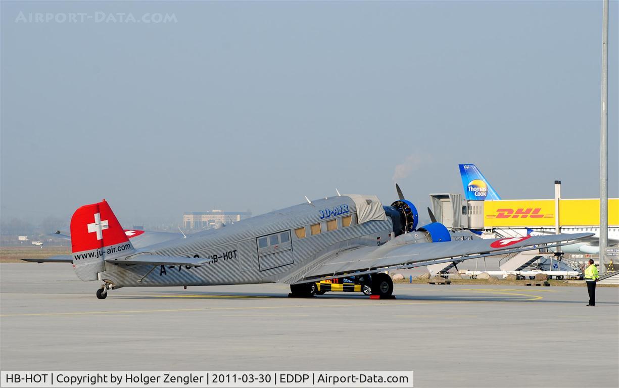 HB-HOT, 1939 Junkers Ju-52/3m g4e C/N 6595, A very rare visitor in LEJ.
