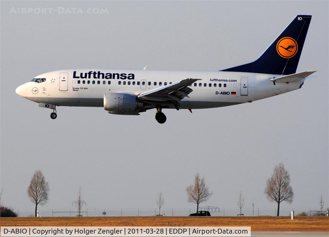D-ABIO, 1991 Boeing 737-530 C/N 24939, Final approach in late sunlight on two six right.