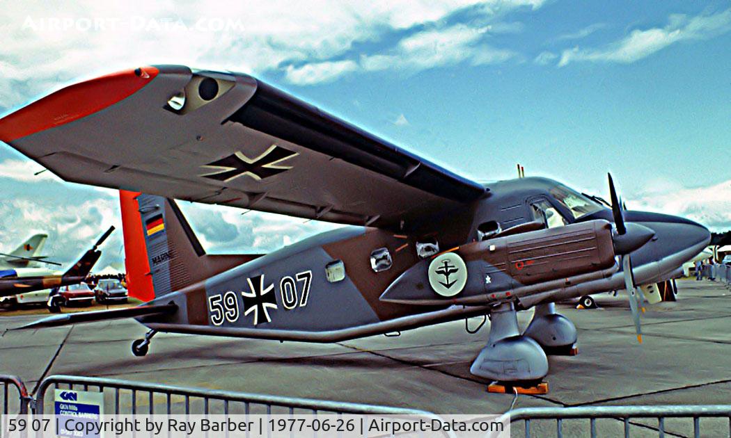 59 07, Dornier Do-28D-2 Skyservant C/N 4182, Dornier Do.28D-2 Skyservant [4182] RAF Greenham Common~G 26/06/1977. Taken from a slide.