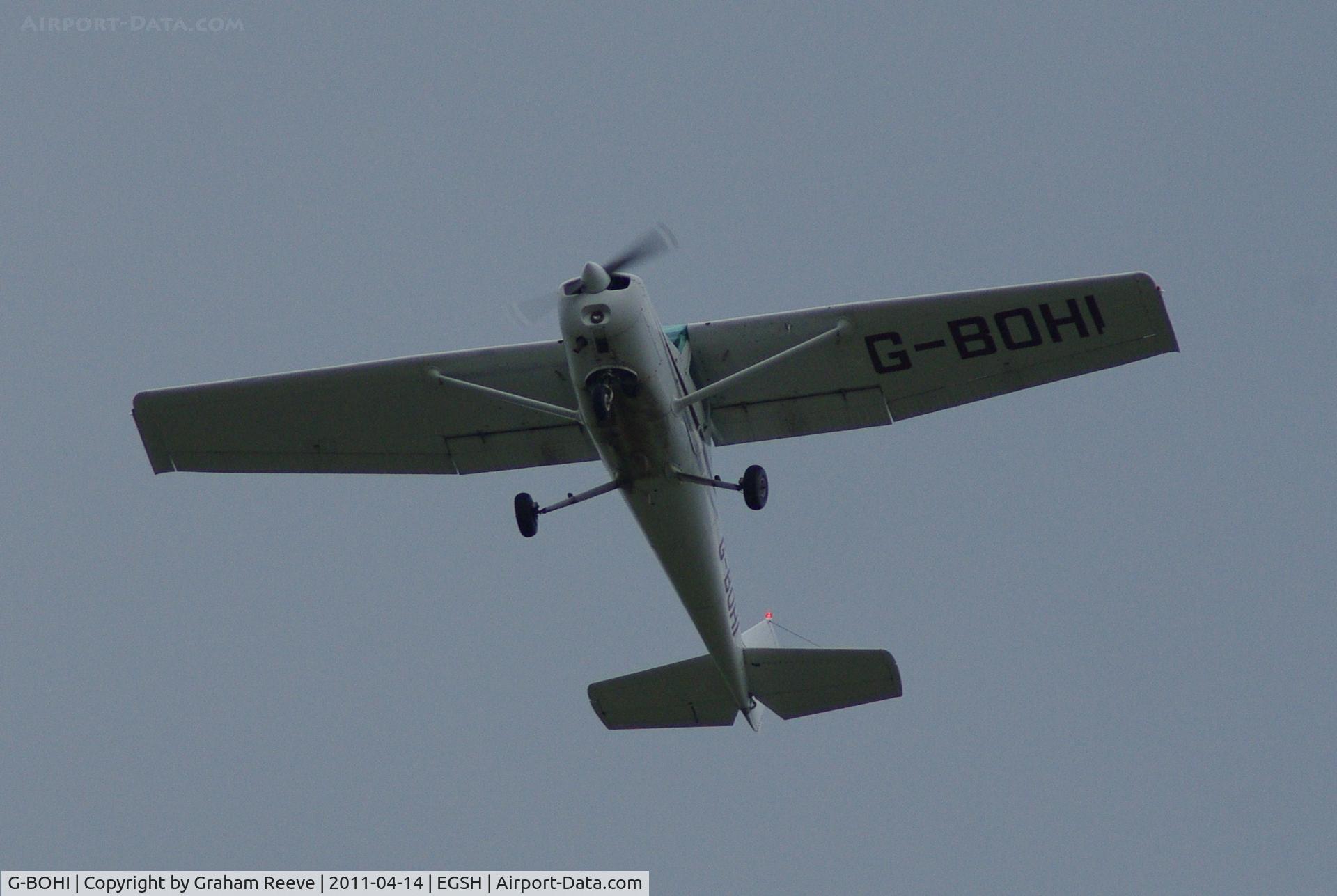 G-BOHI, 1978 Cessna 152 C/N 15281241, Just taken off.