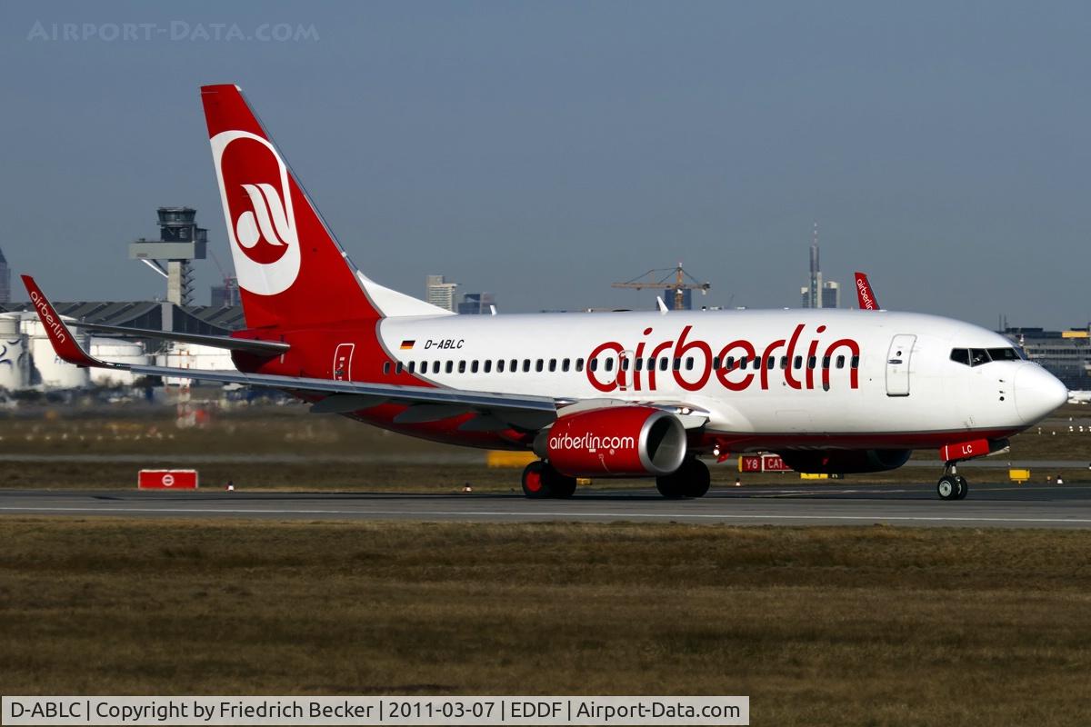 D-ABLC, 2008 Boeing 737-76J C/N 36116, departure via RW18W