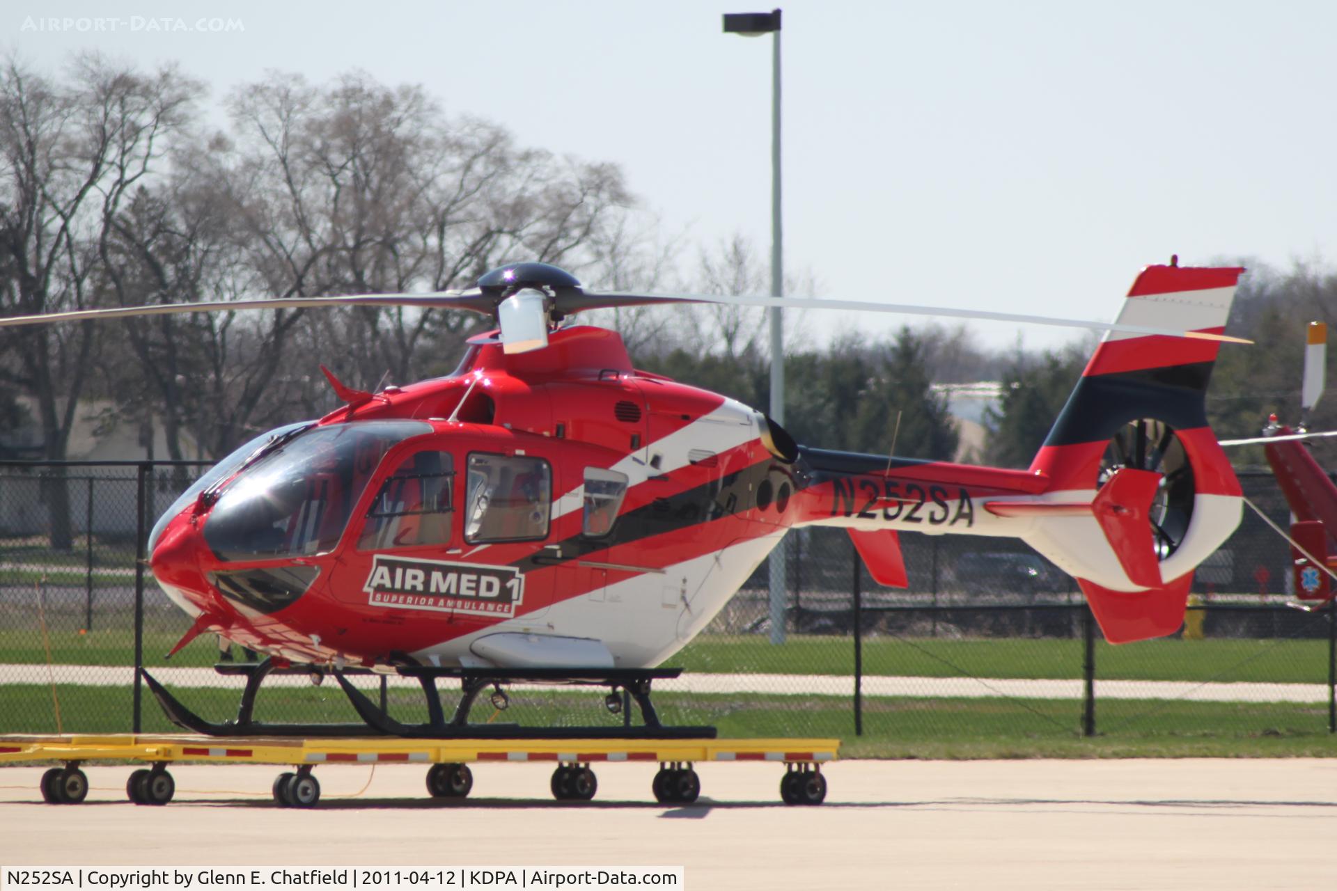 N252SA, 2008 Eurocopter EC-135P-2+ C/N 0707, Photographed through a chain-link fence!