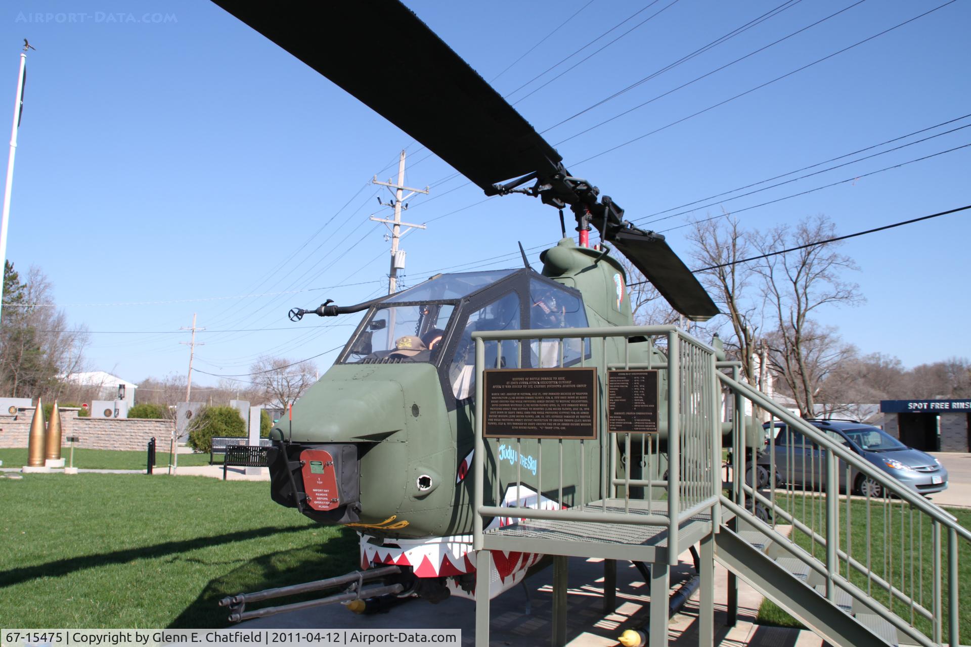 67-15475, 1967 Bell AH-1G Cobra C/N 20139, Dixon, IL Veteran's Memorial