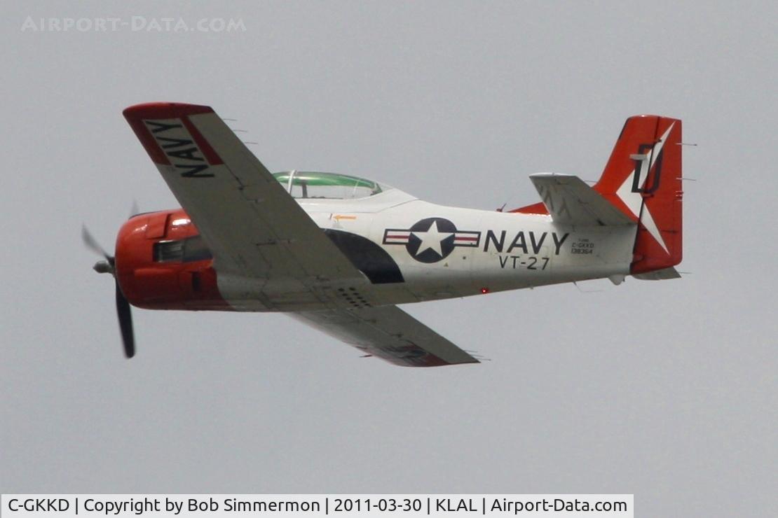 C-GKKD, 1954 North American T-28B Trojan C/N 200-435, Departing Sun N Fun - Lakeland, FL