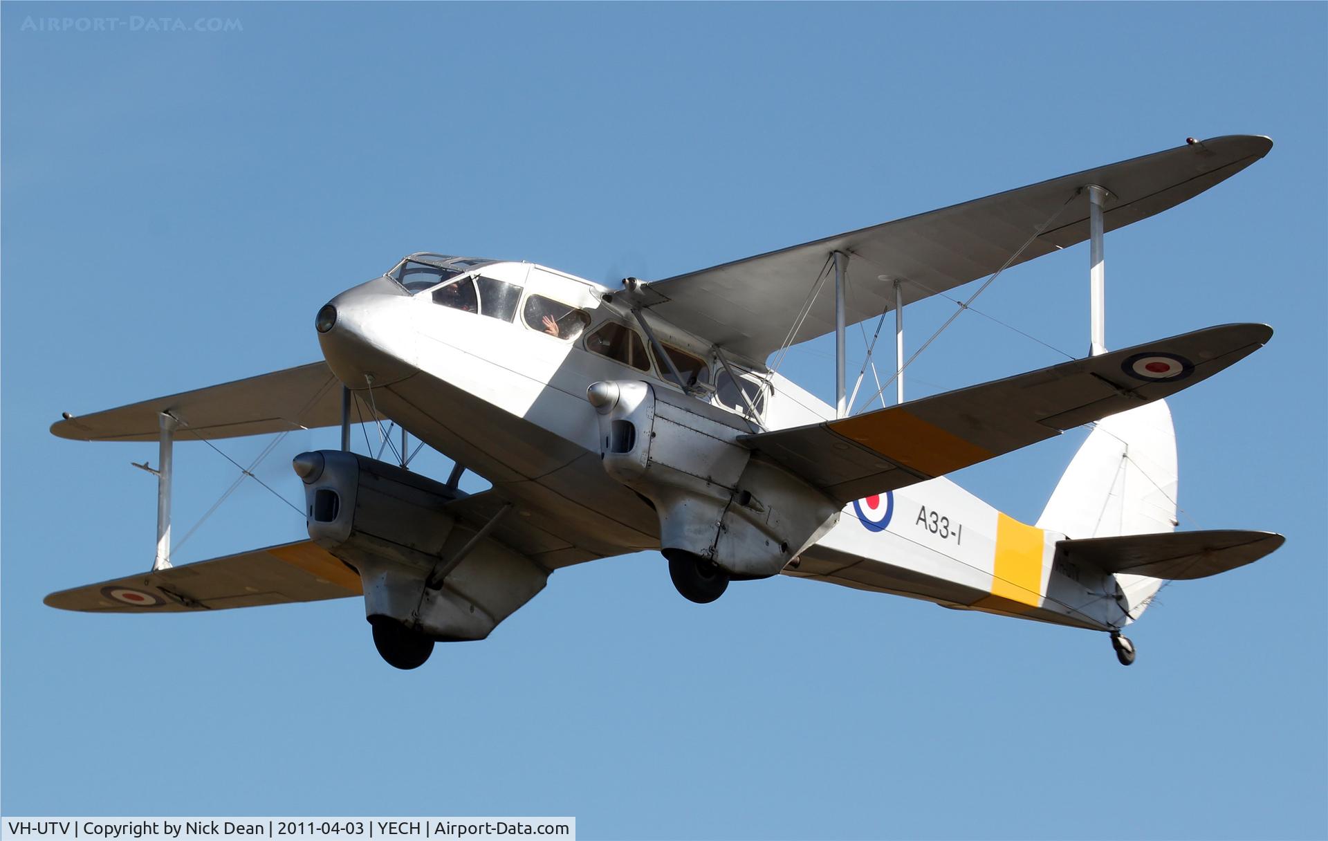 VH-UTV, 1940 De Havilland DH-89B Dominie C/N 6655, YECH AAAA National fly in 2011