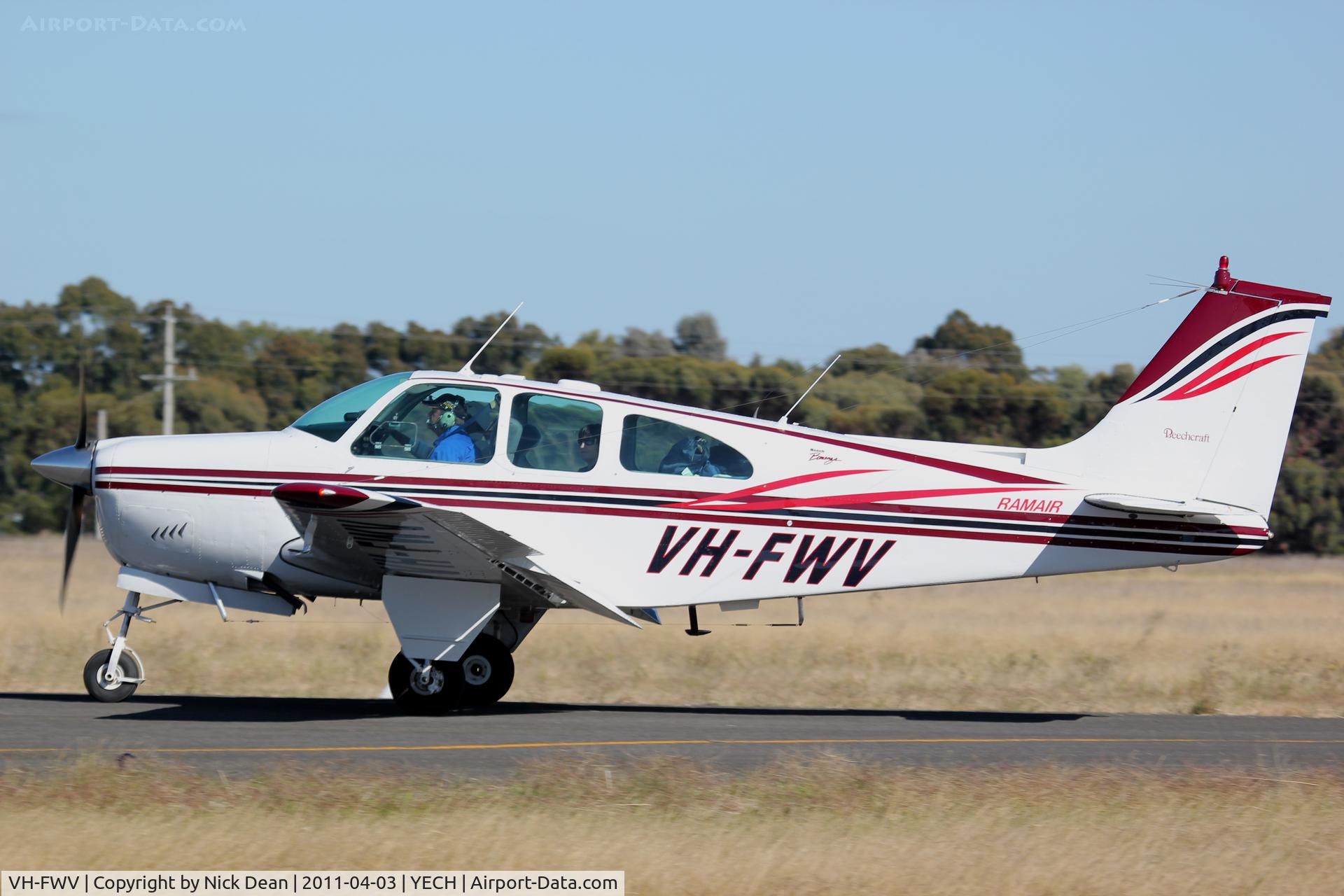 VH-FWV, 1967 Beech E33 Bonanza C/N CD-1141, YECH AAAA National fly in 2011
