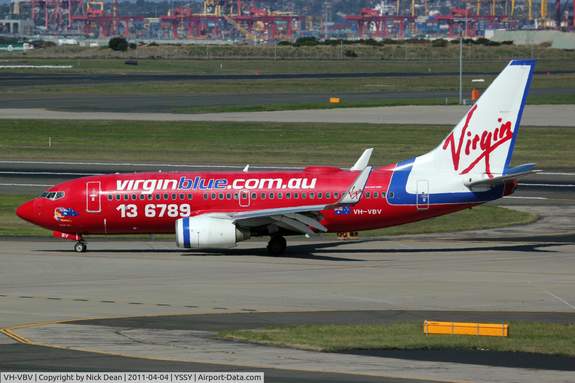 VH-VBV, 2003 Boeing 737-7BK C/N 33015, YSSY Shot from the ANZ lounge.