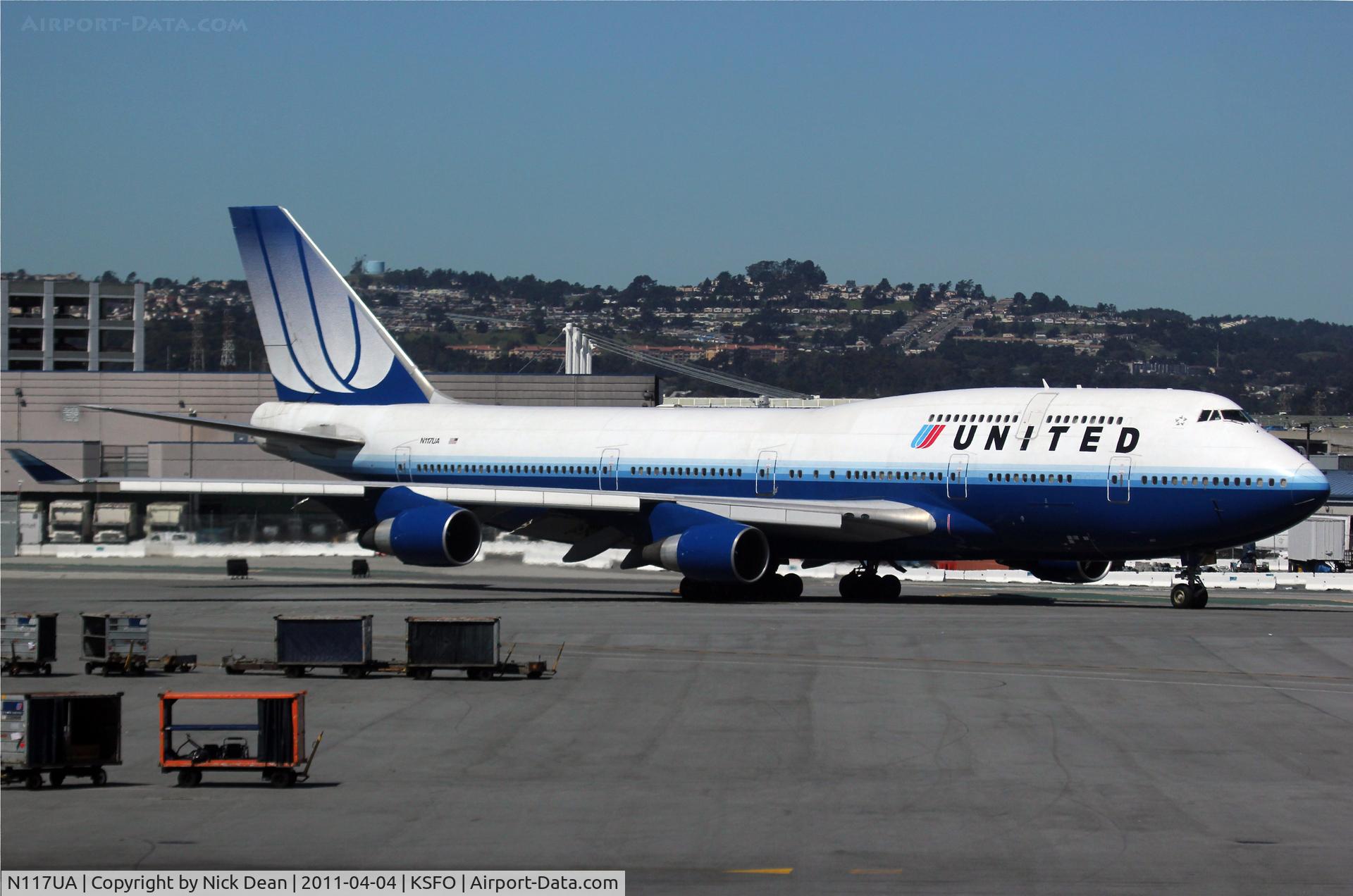 N117UA, 1999 Boeing 747-422 C/N 28810, KSFO/SFO