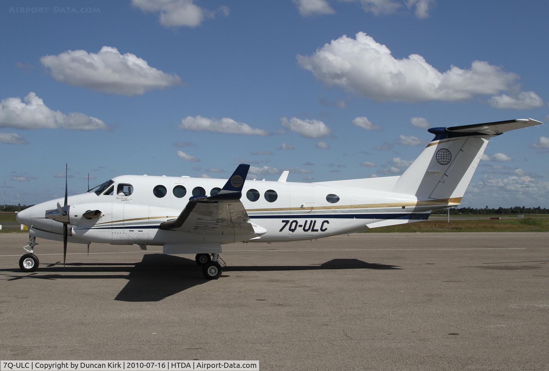 7Q-ULC, Hawker Beechcraft 350 King Air (B300) C/N FL-595, Nice visitor to Dar Es Salaam
