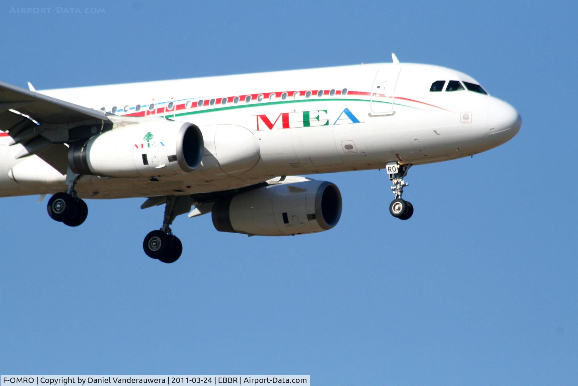 F-OMRO, 2010 Airbus A320-232 C/N 4296, Arrival of flight ME215 to RWY 02