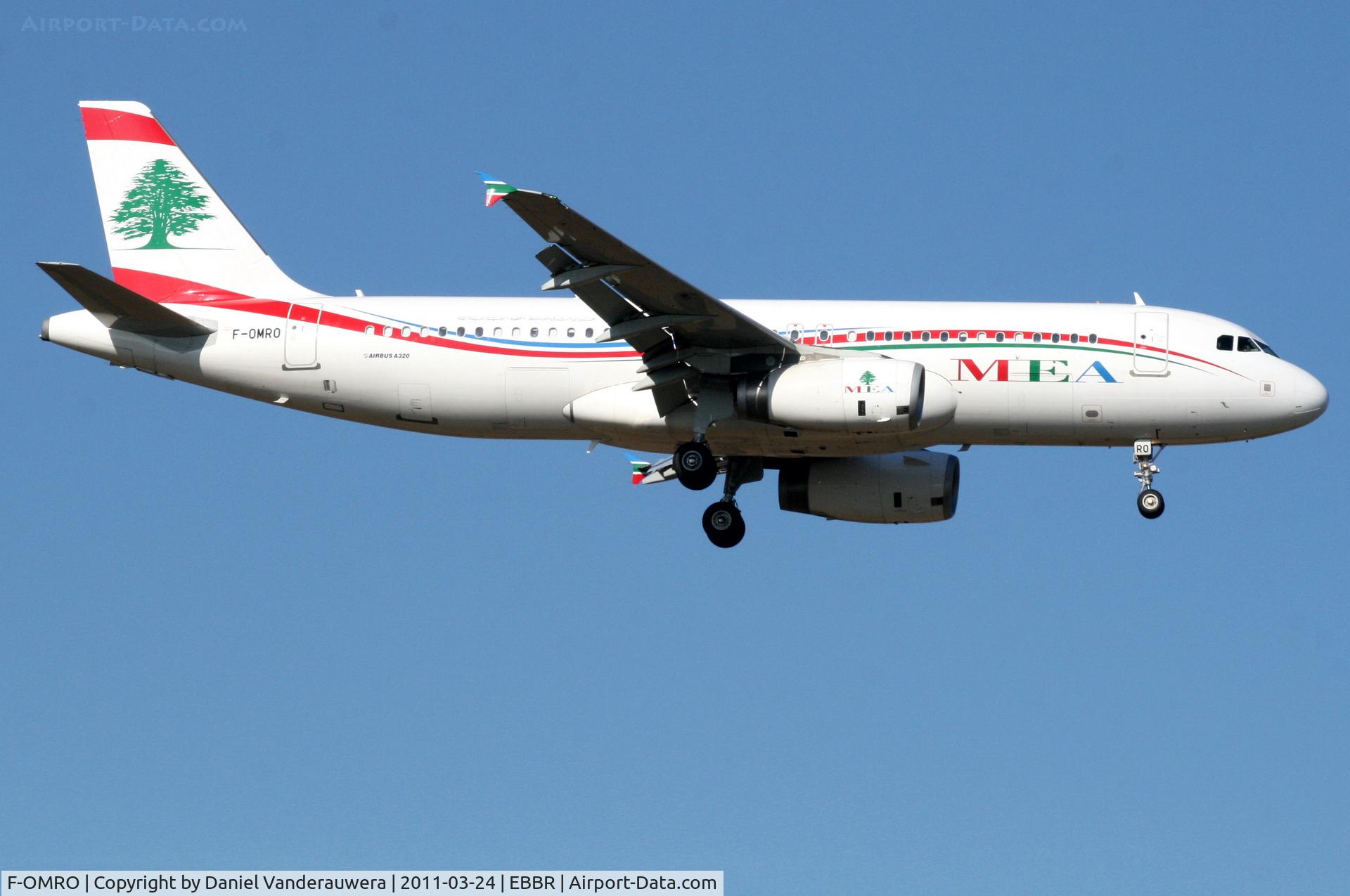 F-OMRO, 2010 Airbus A320-232 C/N 4296, Flight ME215 is descending to RWY 02