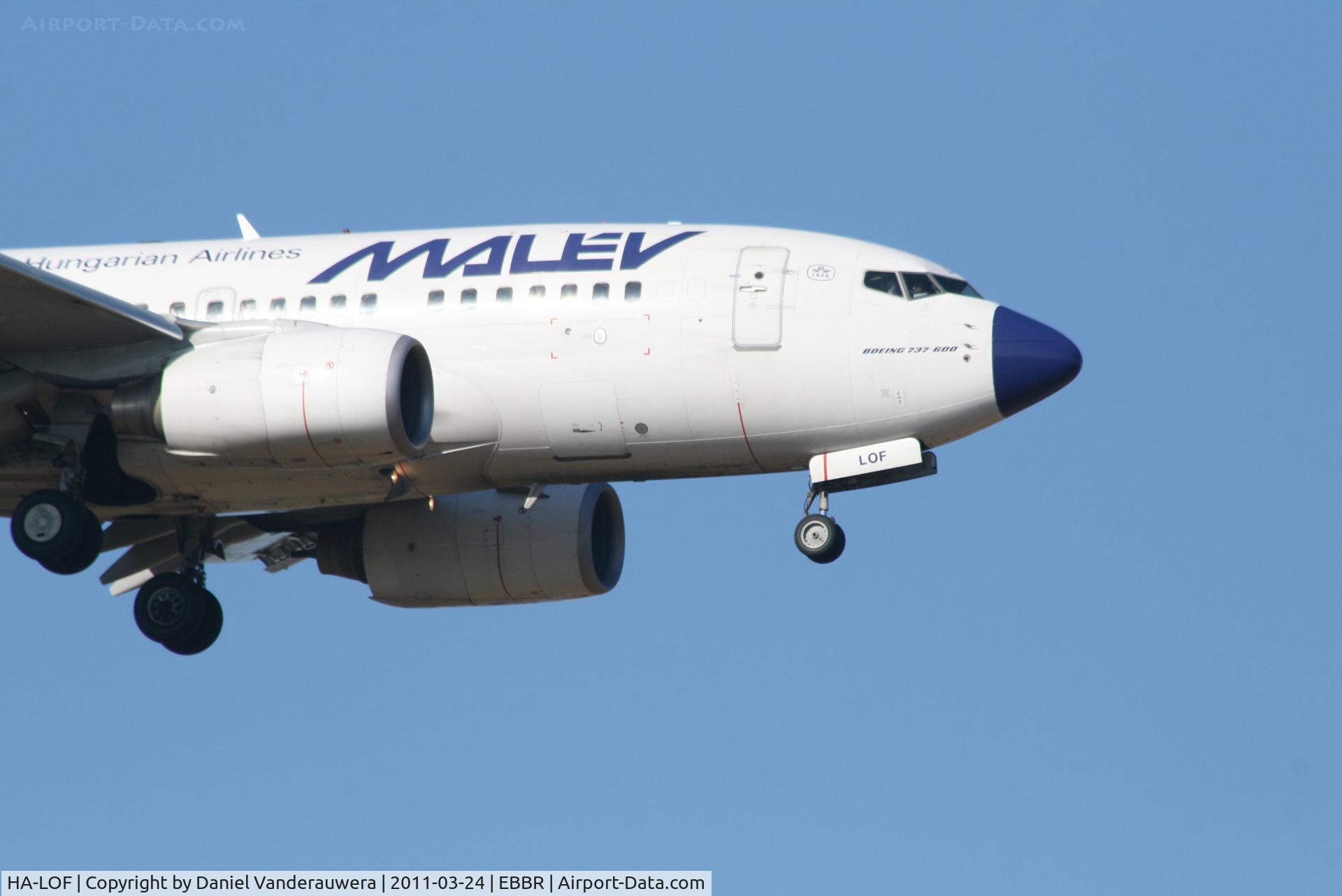 HA-LOF, 2003 Boeing 737-6Q8 C/N 29348, Arrival of flight MA600 to RWY 02