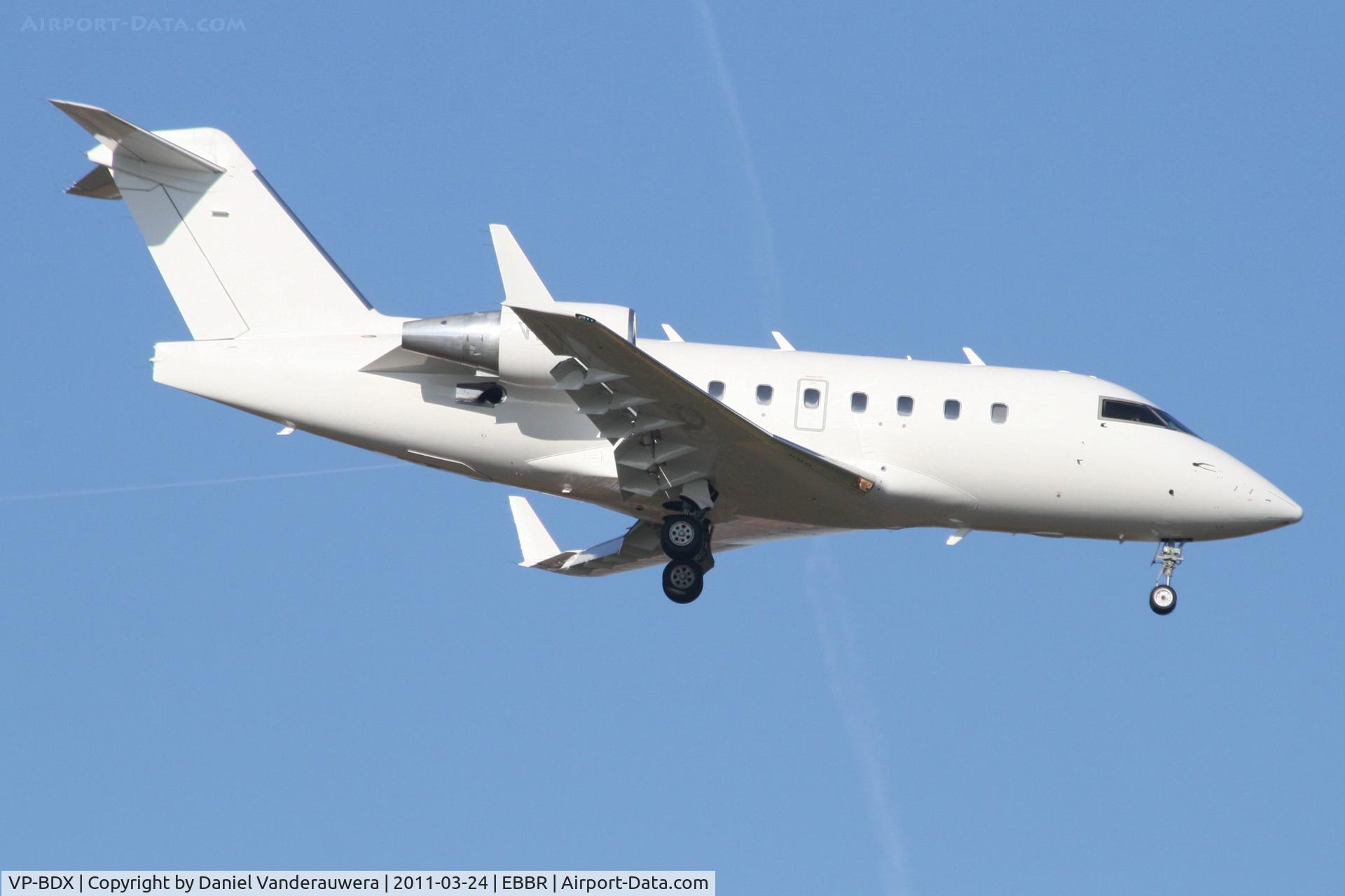 VP-BDX, 1999 Bombardier Challenger 604 (CL-600-2B16) C/N 5402, Descending to RWY 02