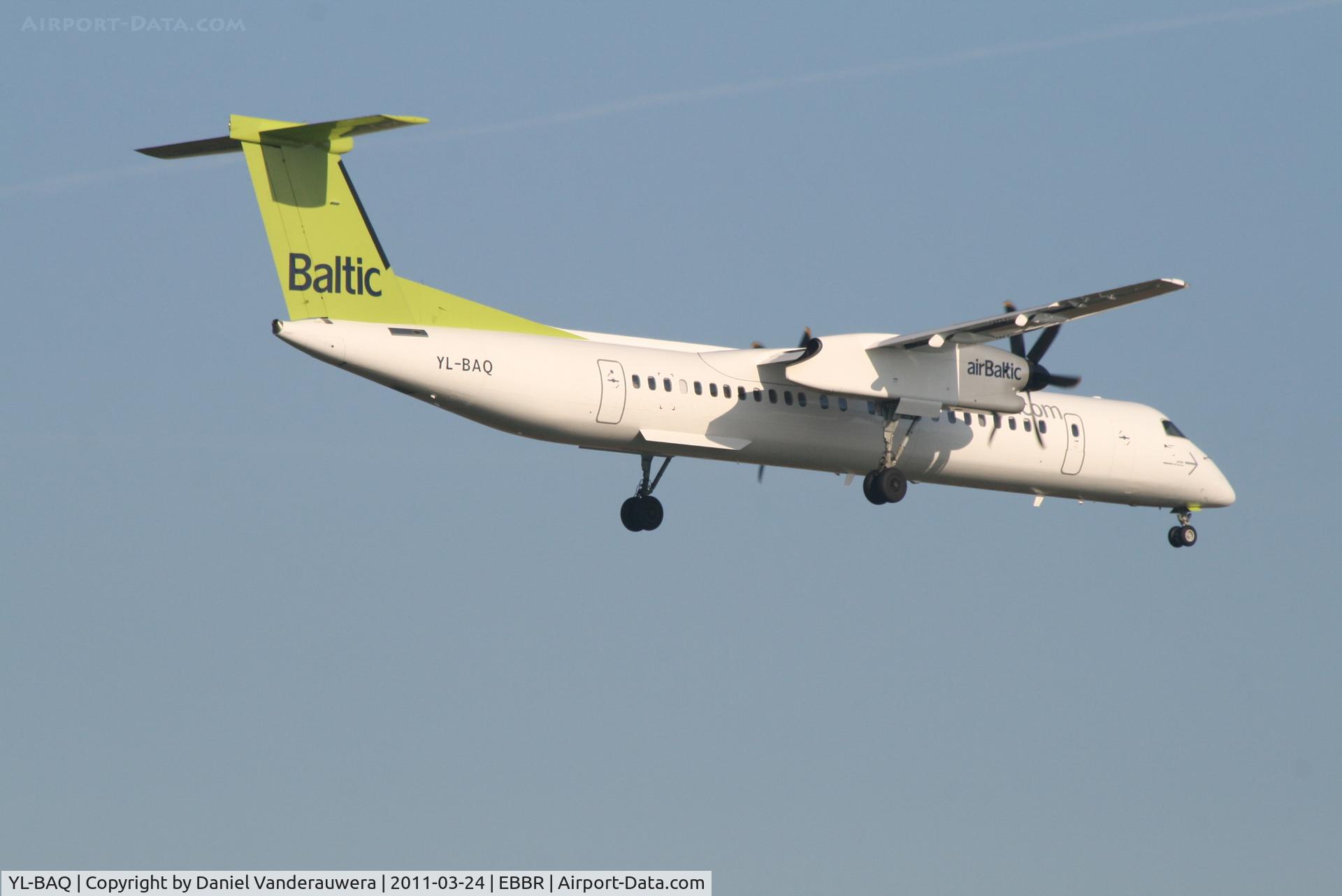 YL-BAQ, 2010 De Havilland Canada DHC-8-402Q Dash 8 C/N 4313, Flight BT601 is descending to RWY 02