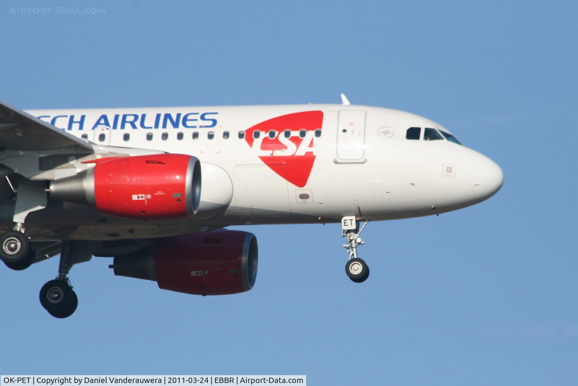 OK-PET, 2010 Airbus A319-112 C/N 4258, Arrival of flight OK630 to RWY 02