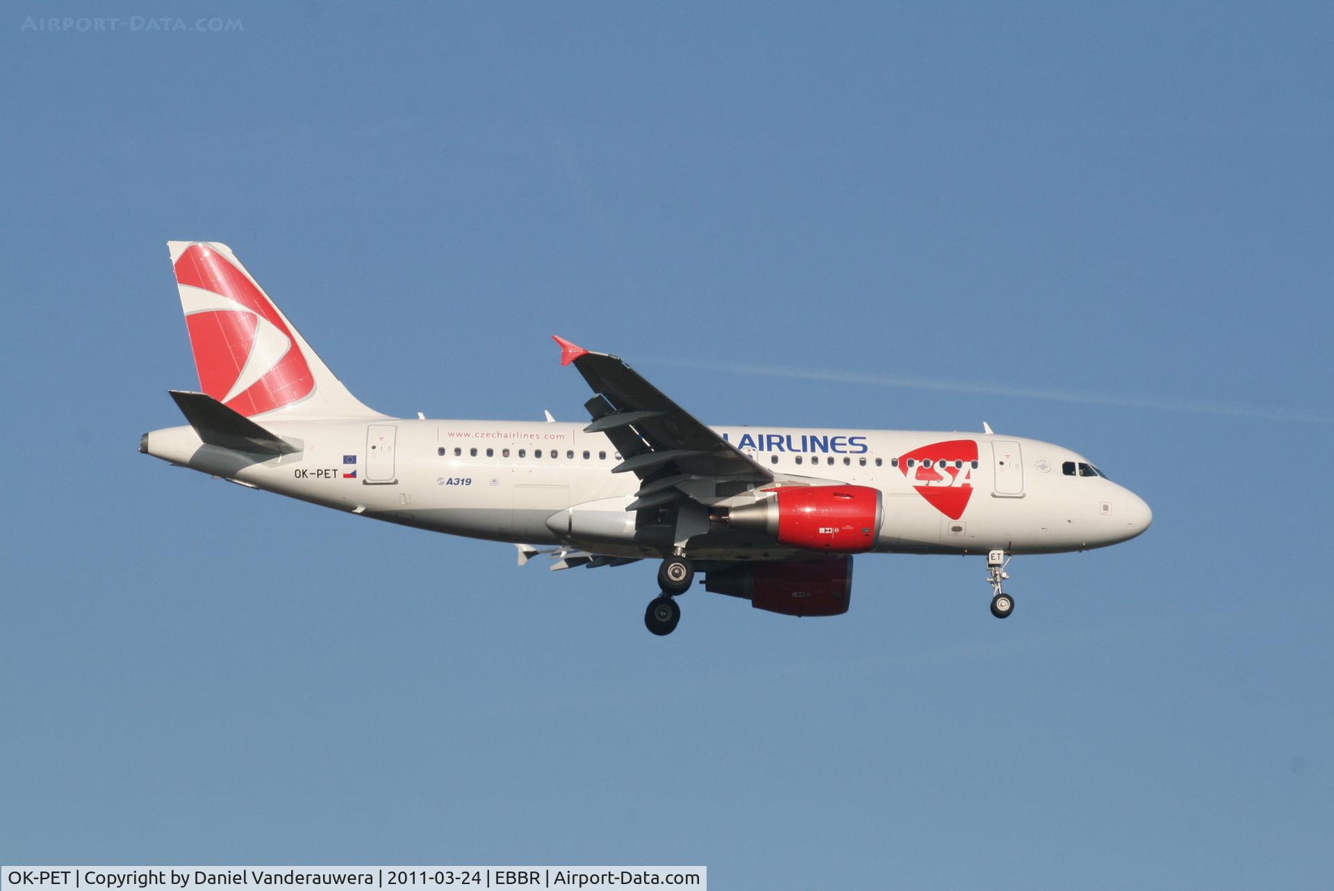 OK-PET, 2010 Airbus A319-112 C/N 4258, Arrival of flight OK630 to RWY 02